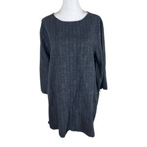 Gudrun Sjoden Linen Minimalist Tunic Shirt Artisan Ethnic Wearable Art Sz Medium